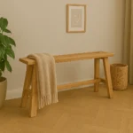 Teakhouten bankje 80cm – Naturel