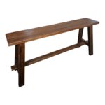 Teakhouten bankje 100cm – Walnoot - Afbeelding 2